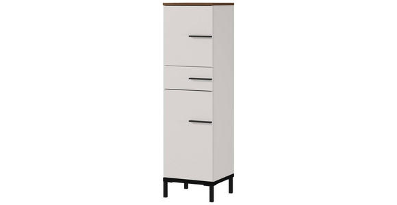 UNTERSCHRANK 34/123/34 cm  - Kaschmir/Nussbaumfarben, MODERN, Holzwerkstoff/Metall (34/123/34cm) - Xora