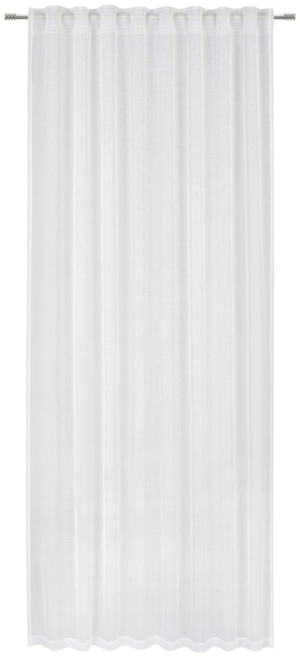 HOTOVÝ ZÁVĚS, průhledné, 135/245 cm - krémová, Basics, textil (135/245cm) - Novel