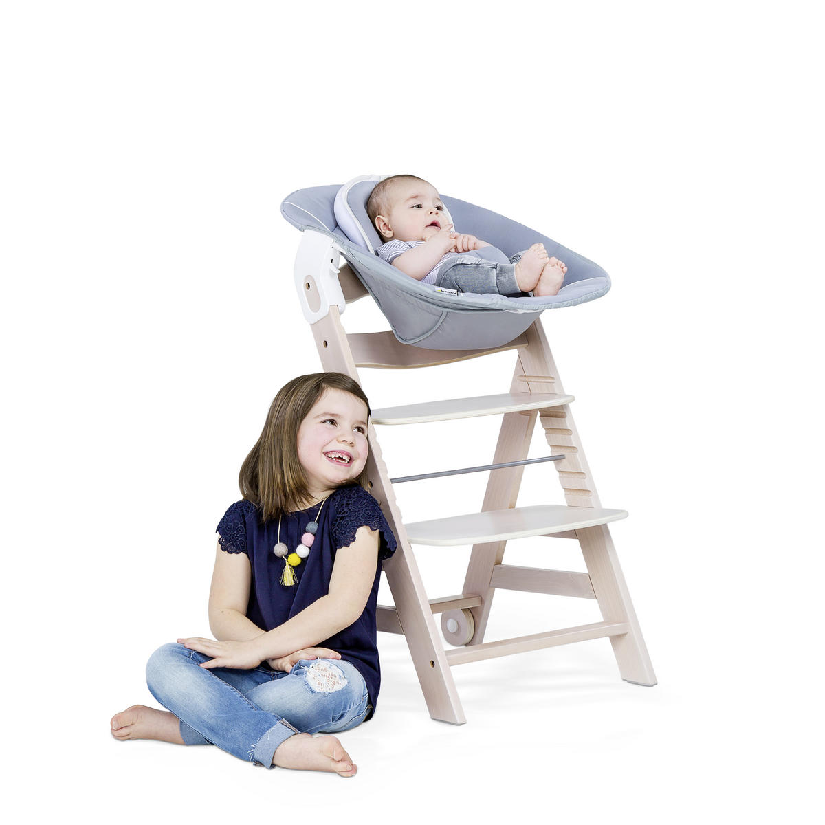 WIPPE ALPHA BOUNCER   - Weiß/Grau, KONVENTIONELL, Textil (66/49/45cm) - Hauck