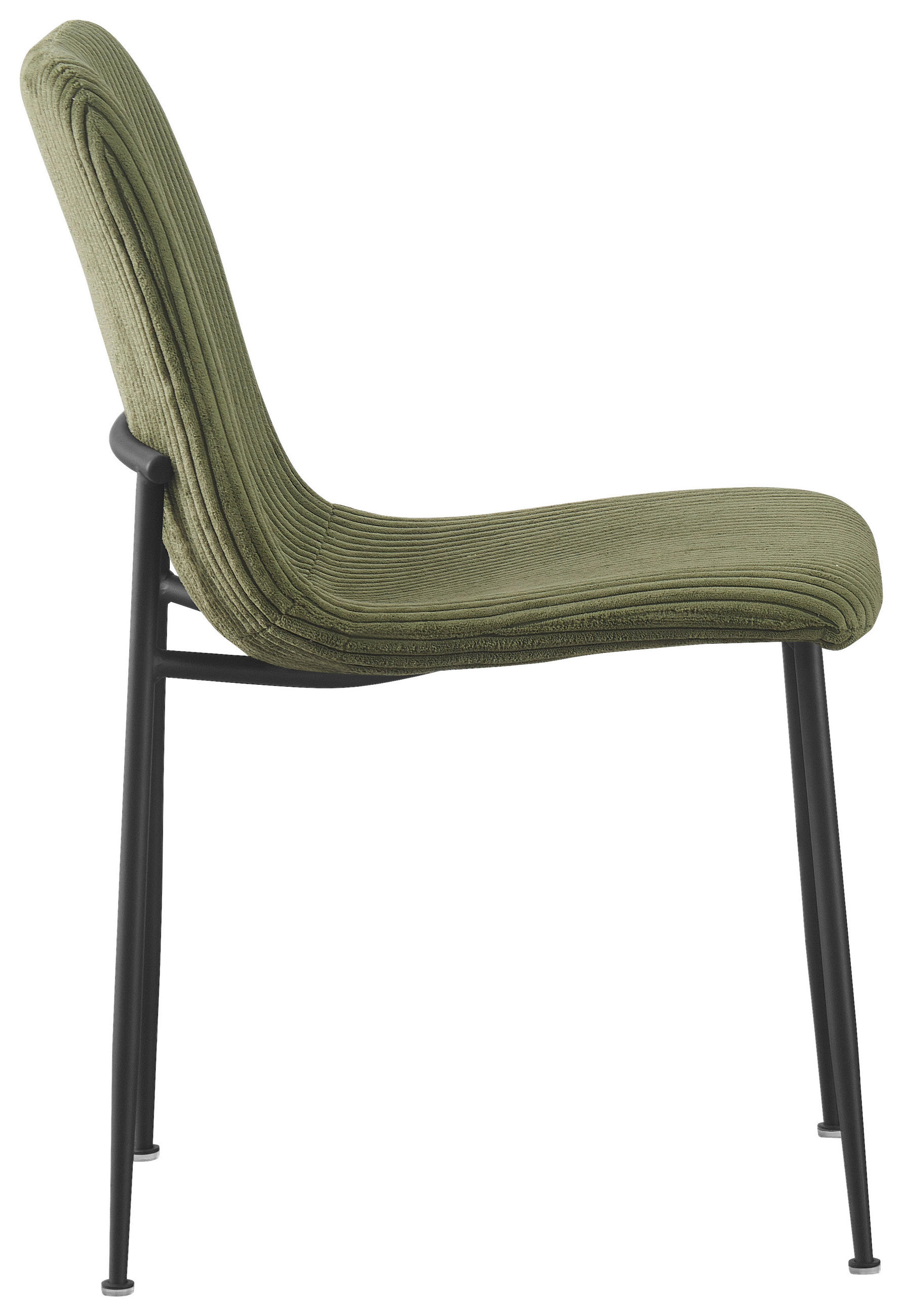 STUHL Cord Grün  - Schwarz/Grün, Design, Textil/Metall (43/83/56cm) - Xora