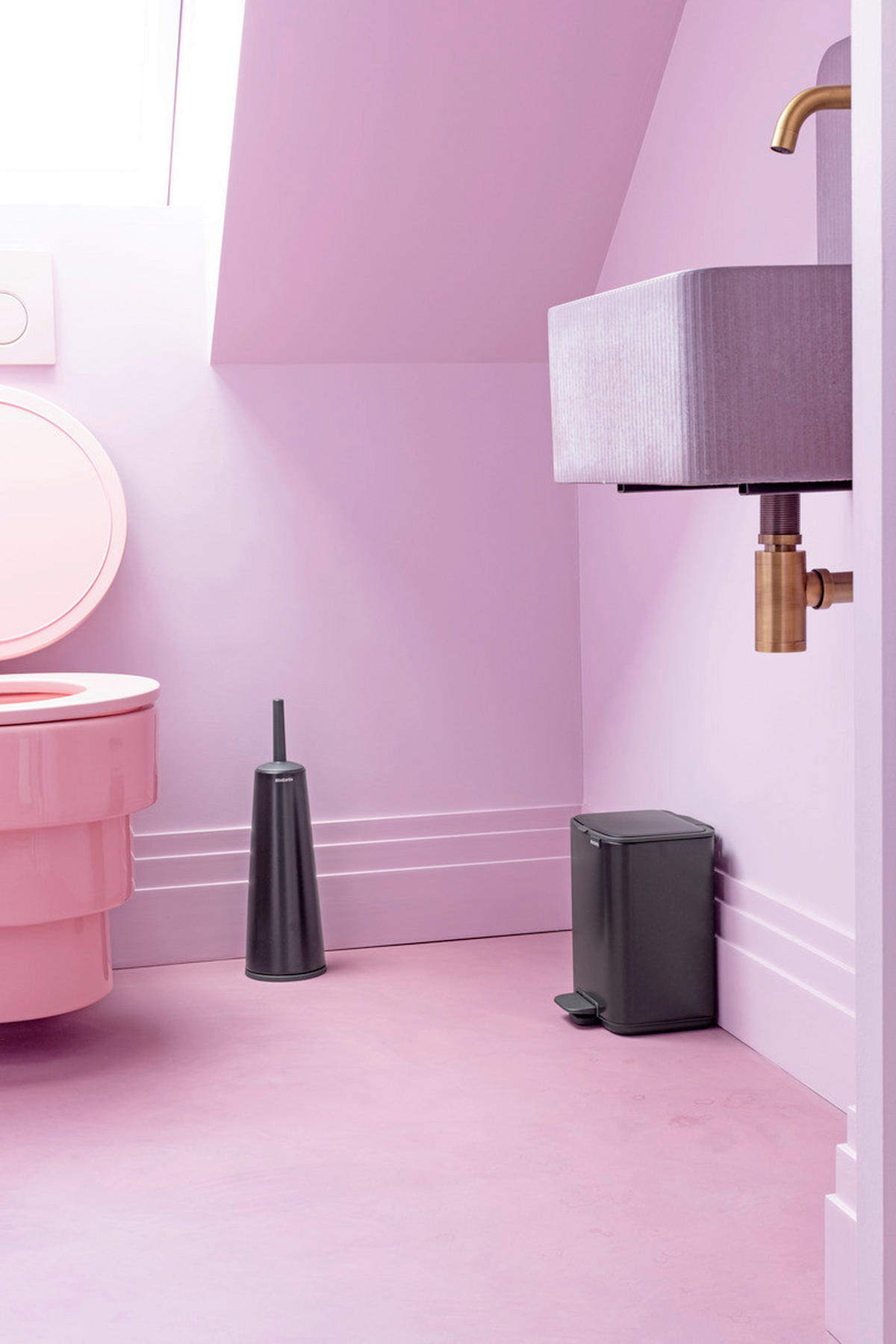 KANTA SA PAPUČICOM  4 l   - crna/antracit, Konvencionalno, metal/plastika (20/26,8/20,5cm) - Brabantia