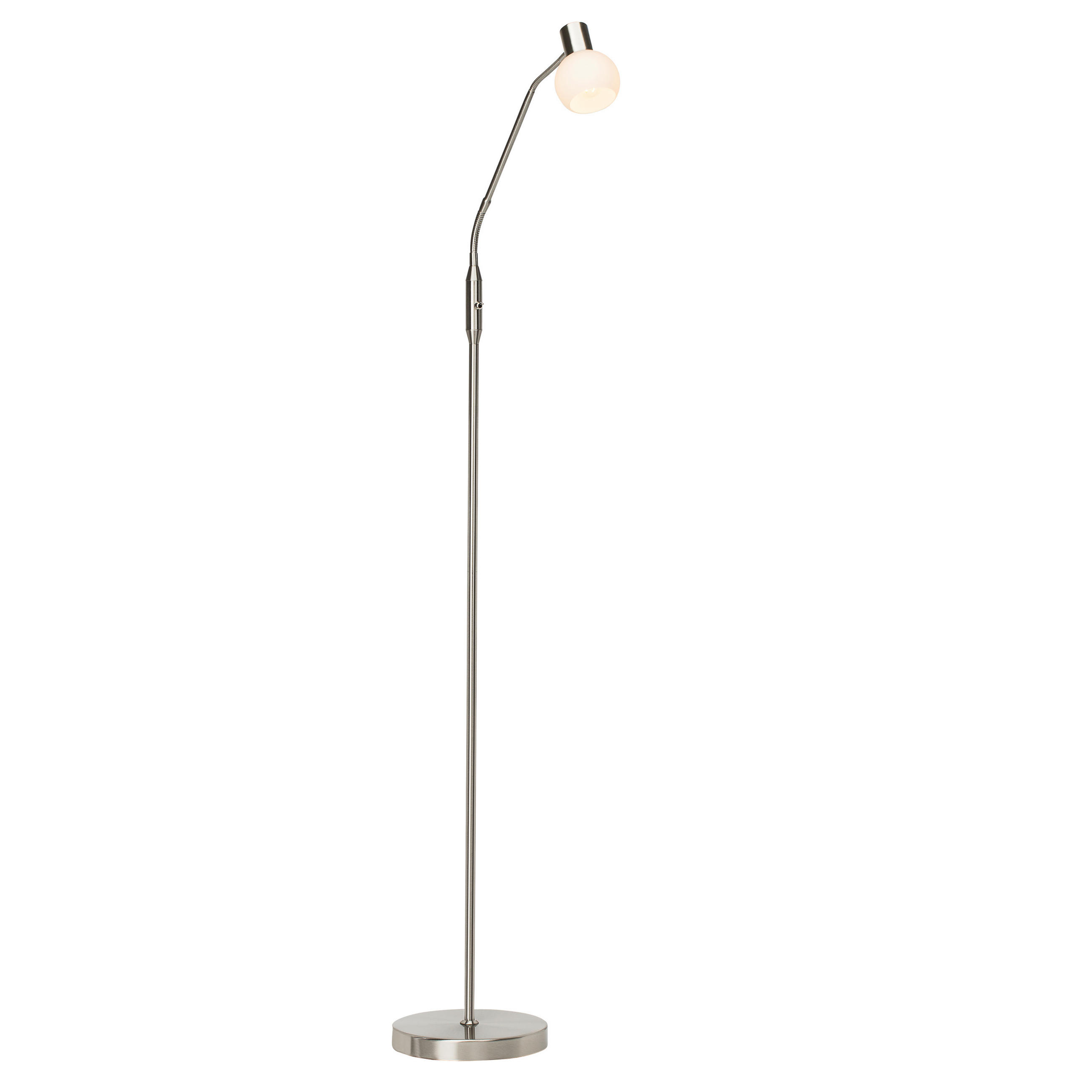 STEHLEUCHTE - Weiss/Silberfarben, Basics, Glas/Metall (140/22,5/60cm) - Brilliant