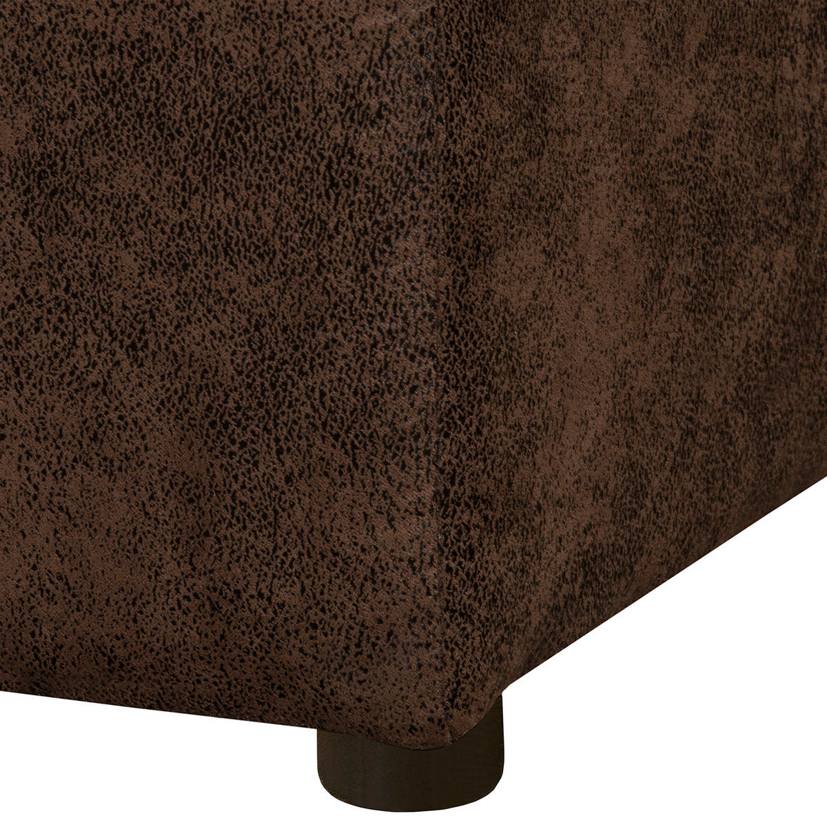 ECKSOFA Lederlook Dunkelbraun  - Dunkelbraun/Schwarz, Design, Kunststoff/Textil (243/284cm) - P & B