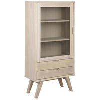 VITRINE in furniert, massiv Eiche Eichefarben  - Eichefarben, Design, Glas/Holz (72/145/36cm) - MID.YOU