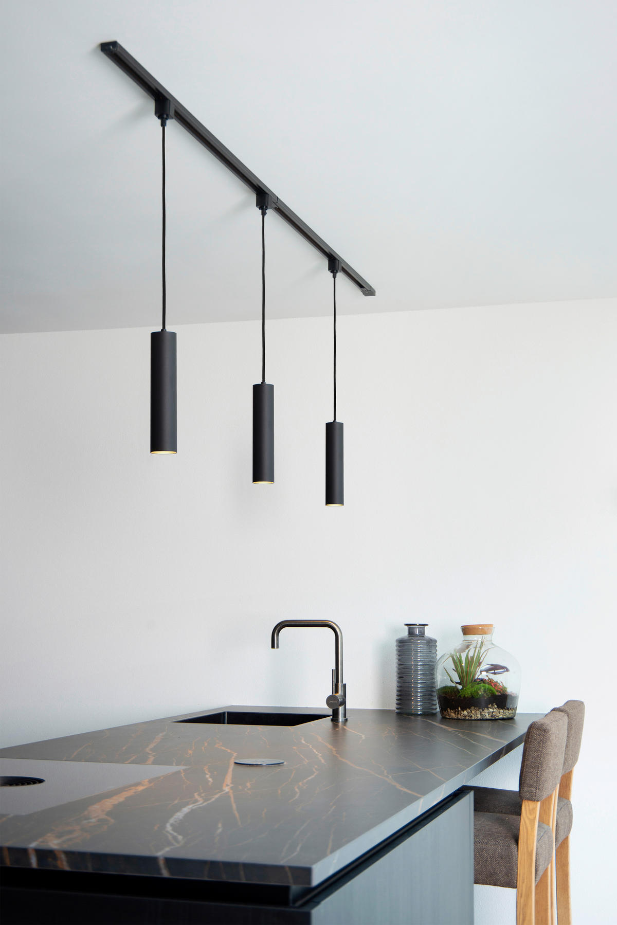 SCHIENENSYSTEM Track 5.6/5.6/155 cm   - Schwarz, Basics, Metall (5.6/5.6/155cm) - Lucide