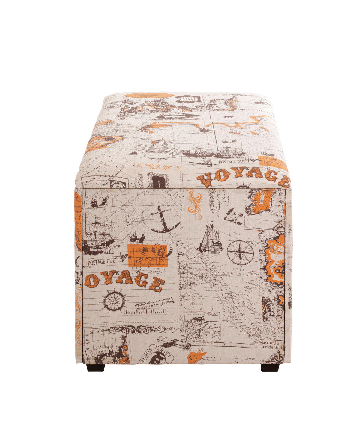 TRUHLOVÁ LAVICE, textil, kompozitní dřevo, 65/42/40 cm - vícebarevná, Basics, kompozitní dřevo/textil (65/42/40cm) - Carryhome