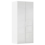 DREHTÜRENSCHRANK 101/223/61 cm,  in Weiß, Weiß Hochglanz, 2-türig  - Weiß Hochglanz/Weiß, Basics, Holzwerkstoff/Metall (101/223/61cm) - Novel