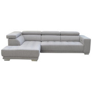 SEDACÍ SOUPRAVA, světle šedá, textilie - světle šedá/barvy chromu, Design, textilie (207/301cm) - Xora