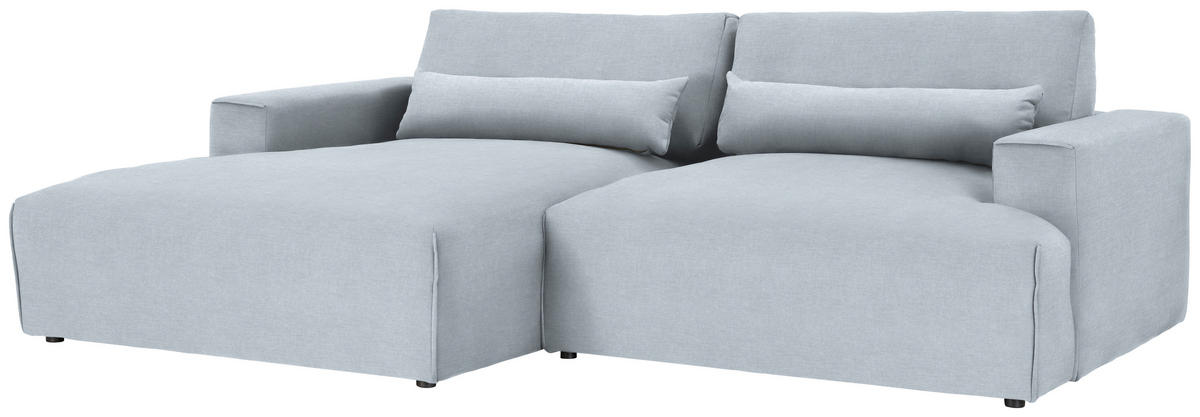 ECKSOFA Struktur Silberfarben  - Silberfarben/Schwarz, Design, Kunststoff/Textil (187/267cm) - Stylife