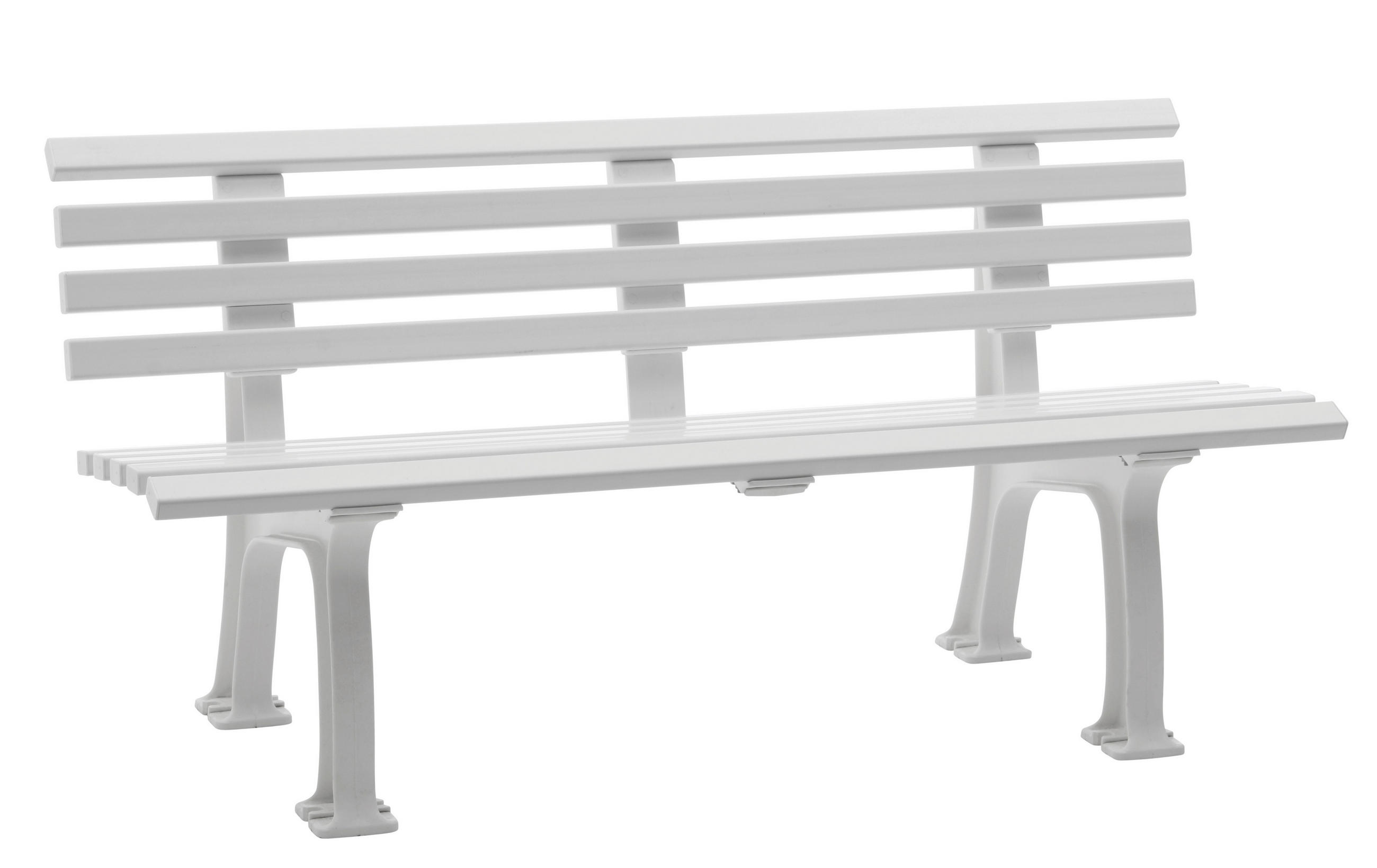 GARTENBANK 150/74/54 cm   - Weiß, Basics, Kunststoff (150/74/54cm) - Modante