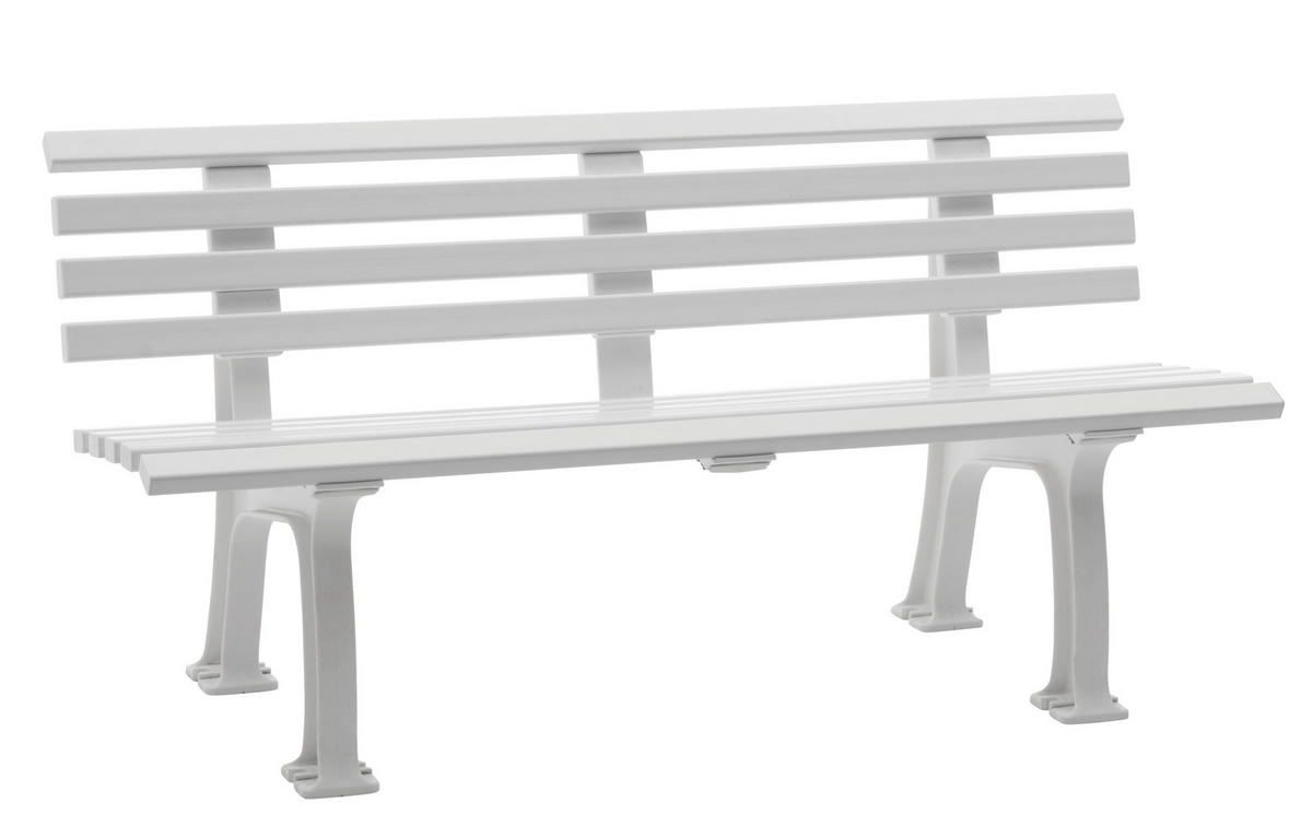 GARTENBANK 150/74/54 cm   - Weiß, Basics, Kunststoff (150/74/54cm) - Modante