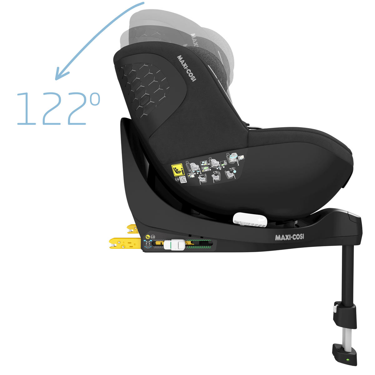 AUTO-SEDIŠTE ZA DECU  Mica Pro Eco  - crna, Osnovno, tekstil/metal (44,2/64,8/68,3cm) - Maxi-Cosi