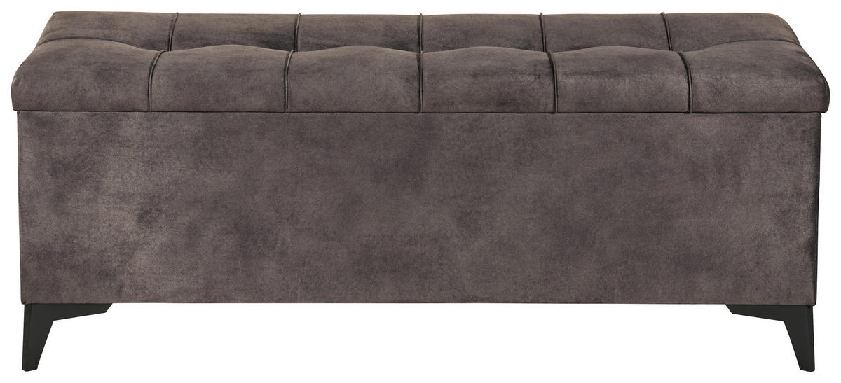 BETTBANK 139/58/50 cm   - Dunkelbraun/Schwarz, Konventionell, Kunststoff/Textil (139/58/50cm) - Modante