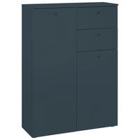 MIDISCHRANK 80/110/30 cm  - Schwarz/Dunkelblau, MODERN, Holzwerkstoff/Kunststoff (80/110/30cm) - MID.YOU