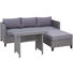 LOUNGEGRUPP - grå, Design, metall/glas (191/64/74cm) - Ambia Garden