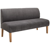SITZBANK 163/88/75 cm Cord Anthrazit Buche massiv  - Anthrazit/Buchefarben, KONVENTIONELL, Holz/Textil (163/88/75cm) - home24