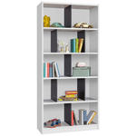 REGAL  90/197/38 cm Graphitfarben, Weiß  - Graphitfarben/Weiß, KONVENTIONELL, Holzwerkstoff (90/197/38cm) - Carryhome