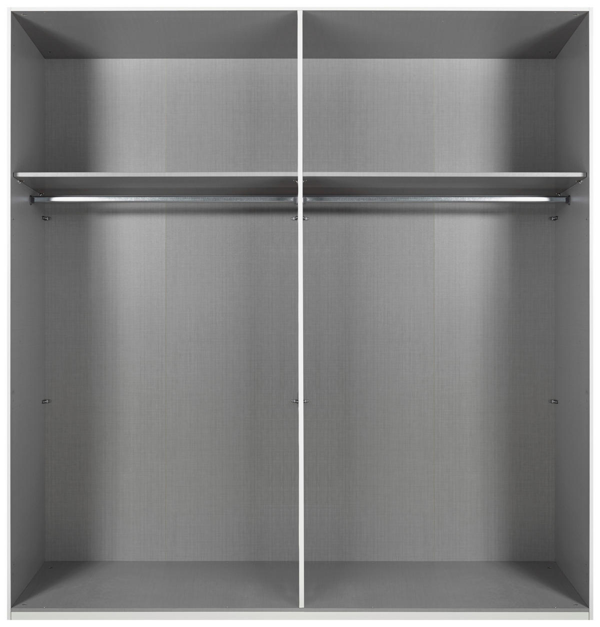 GARDEROB MED SKJUTDÖRRAR 225/210/65 cm 2-dörrar - ljusgrå/grafitfärgad, Klassisk, metall/trämaterial (225/210/65cm)