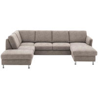 SOFFA i flatväv ljusbrun  - kromfärg/ljusbrun, Klassisk, metall/textil (200/305/168cm) - Beldomo System