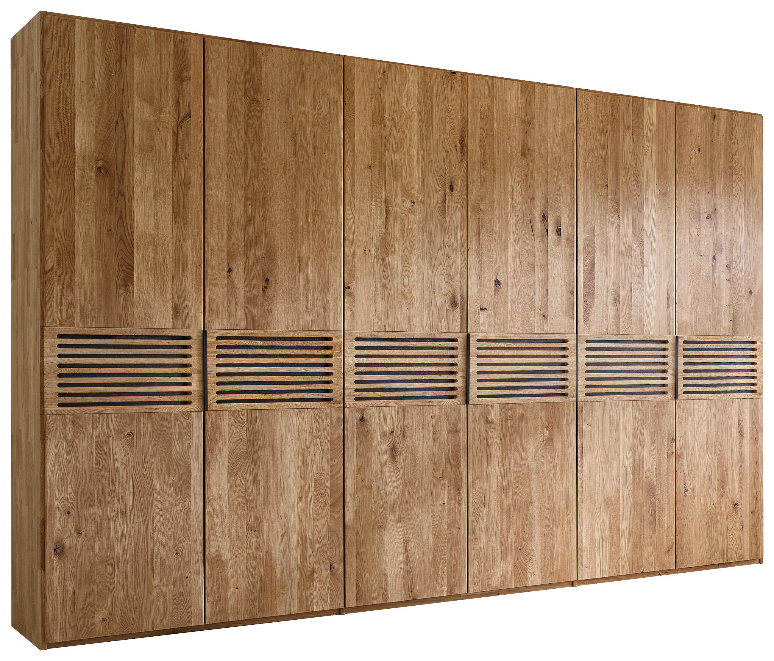 DREHTÜRENSCHRANK  in Eichefarben  - Eichefarben/Schwarz, MODERN, Holz/Metall (303/223/62cm) - Livetastic