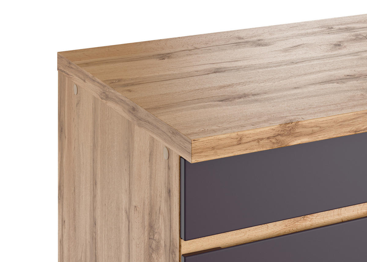 KÜCHENLEERBLOCK 300 cm   in Grau, Eiche Wotan  - Eiche Wotan/Grau, Design, Holzwerkstoff (300cm) - Held