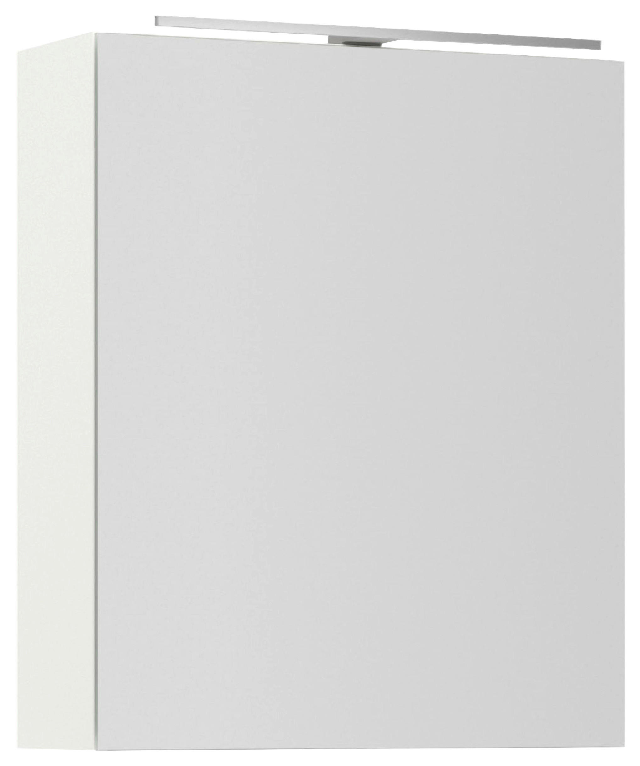 SPIEGELSCHRANK 60/72/21 cm  - Weiß Hochglanz/Alufarben, MODERN, Glas/Holzwerkstoff (60/72/21cm) - Nobilia