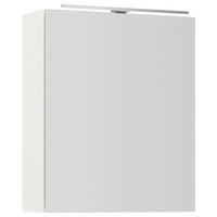 SPIEGELSCHRANK 60/72/21 cm  - Weiß Hochglanz/Alufarben, MODERN, Glas/Holzwerkstoff (60/72/21cm) - Nobilia