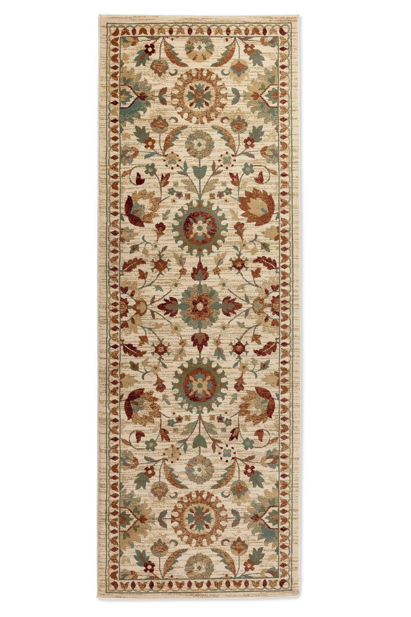 VINTAGE-TEPPICH 80/240 cm Herat Creme, Multicolor  - Multicolor/Creme, Basics, Kunststoff/Textil (80/240cm)