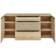 SIDEBOARD 180/85/40 cm  - Buchefarben/Schwarz, KONVENTIONELL, Holzwerkstoff/Kunststoff (180/85/40cm) - Venda