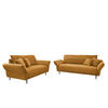 SITZGARNITUR in Cord Goldfarben  - Goldfarben/Schwarz, Design, Textil/Metall - Livetastic