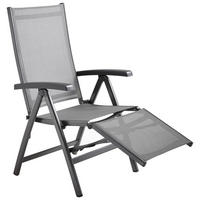 GARTEN-RELAXSESSEL Aluminium  - Anthrazit/Silberfarben, Basics, Kunststoff/Textil (62/109/95cm) - Sieger