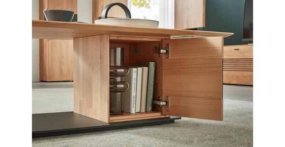 COUCHTISCH in Holz, Metall 120/70/42 cm - Erlefarben/Schwarz, Natur, Holz/Metall (120/70/42cm) - Valnatura
