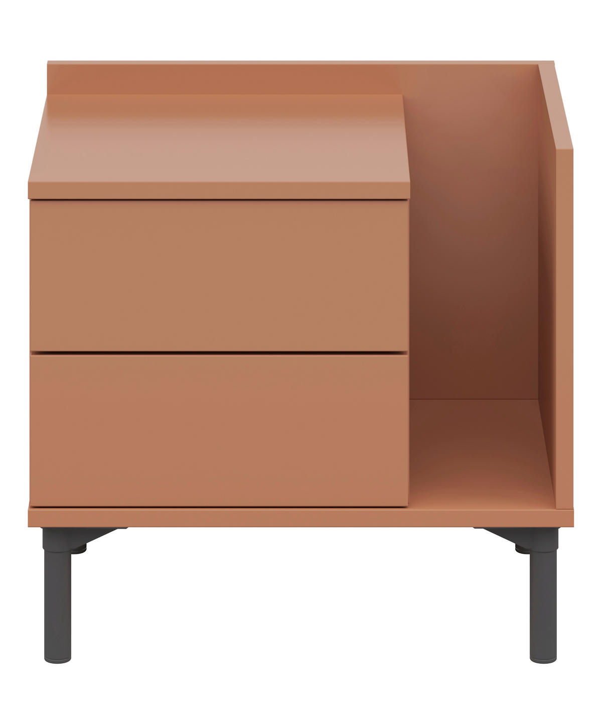 NACHTKÄSTCHEN 50/48/38 cm  in Sahara  - Graphitfarben/Sahara, Design, Holzwerkstoff/Kunststoff (50/48/38cm) - Lomoco