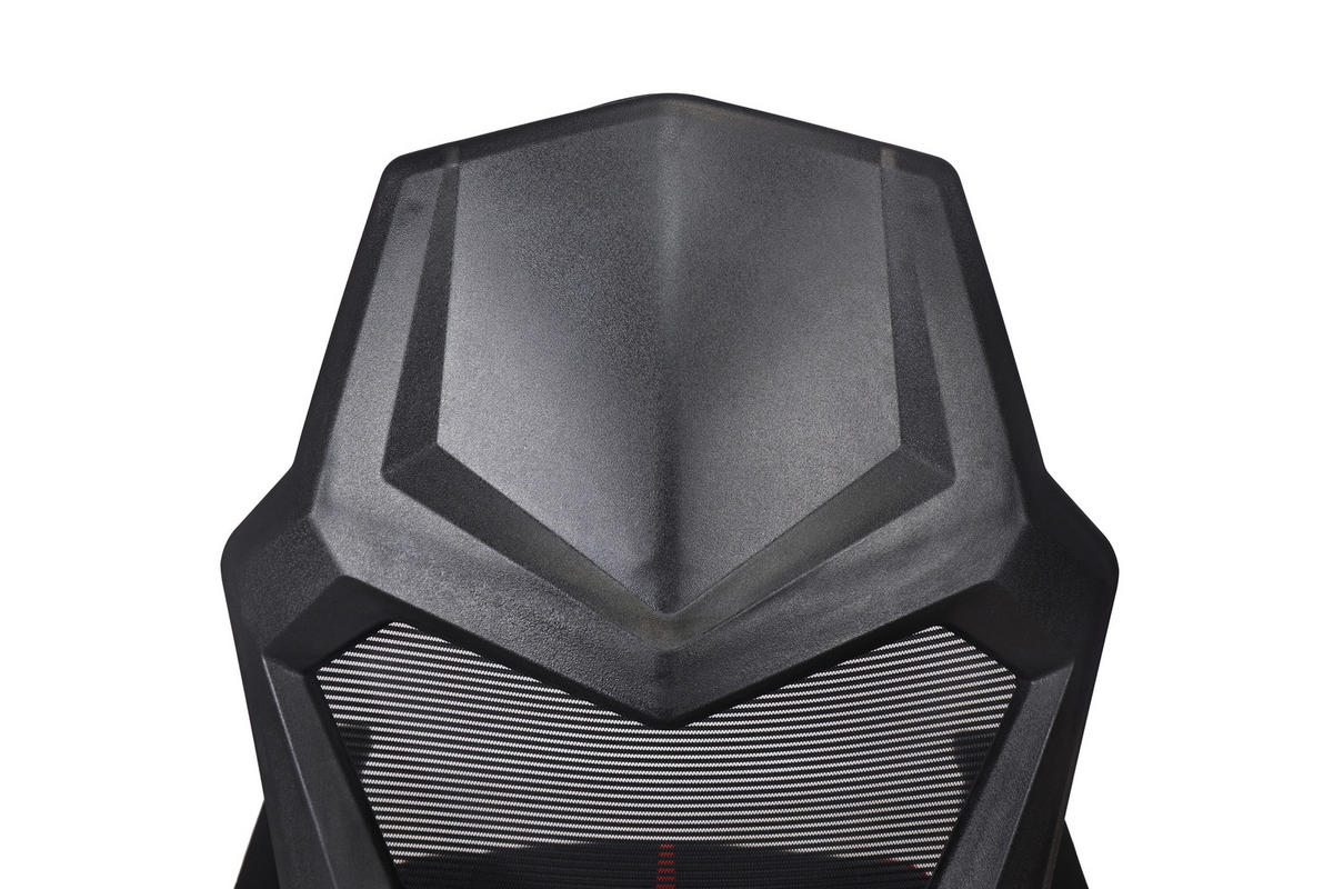 GAMINGSTUHL  in Lederlook, Netzbespannung Schwarz  - Schwarz, MODERN, Kunststoff/Textil (59/107-117/58cm) - Carryhome