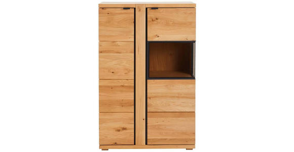 HIGHBOARD 88/136/38 cm  - Eichefarben/Anthrazit, Natur, Glas/Holz (88/136/38cm) - Linea Natura