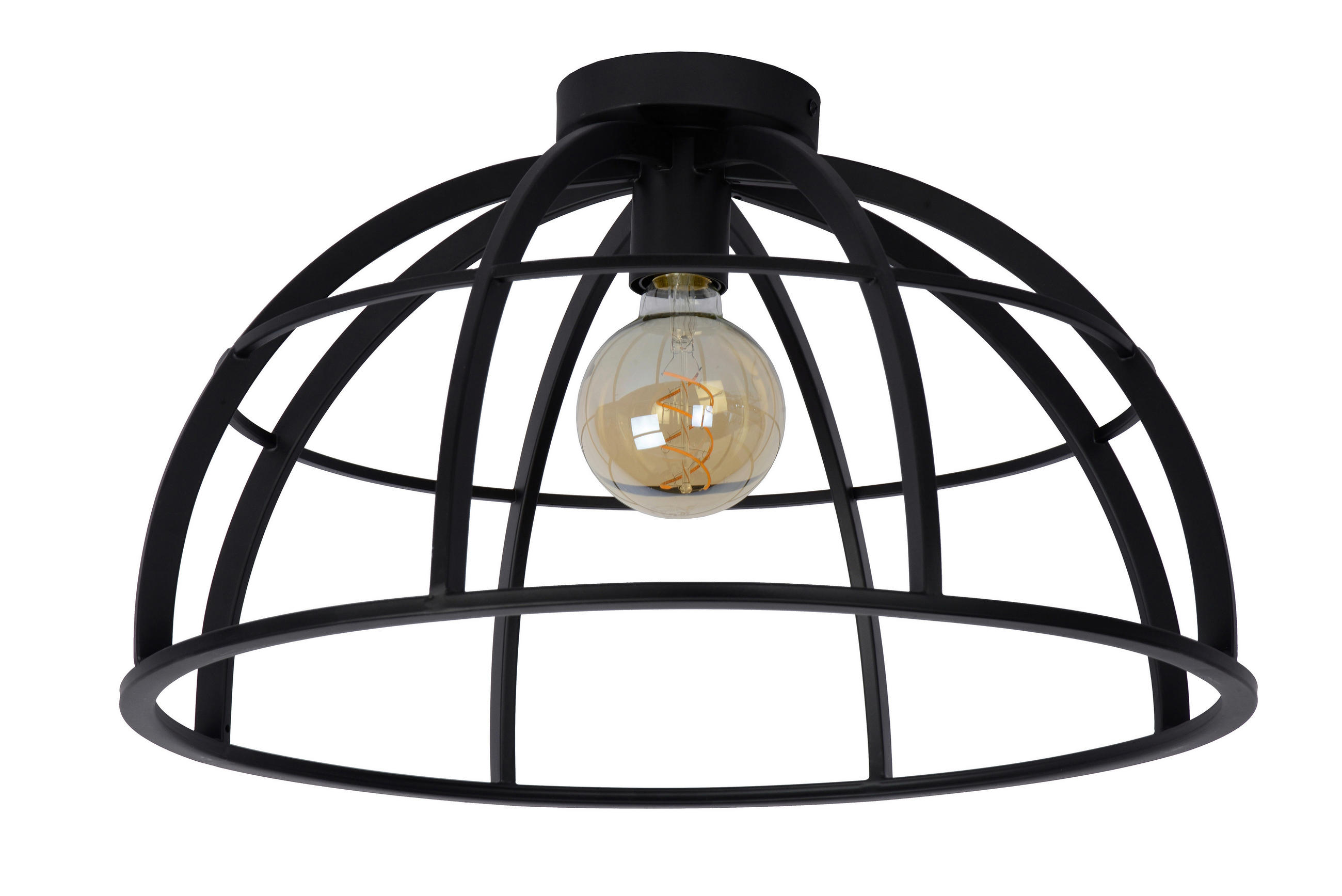 LED-DECKENLEUCHTE Dikra 50/50/29 cm   - Schwarz, KONVENTIONELL, Metall (50/50/29cm) - Lucide