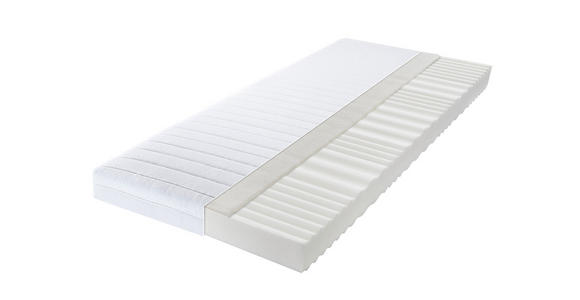 KALTSCHAUMMATRATZE 90/200 cm Höhe ca. 15 cm  - Weiß, Basics, Textil (90/200cm) - Sleeptex