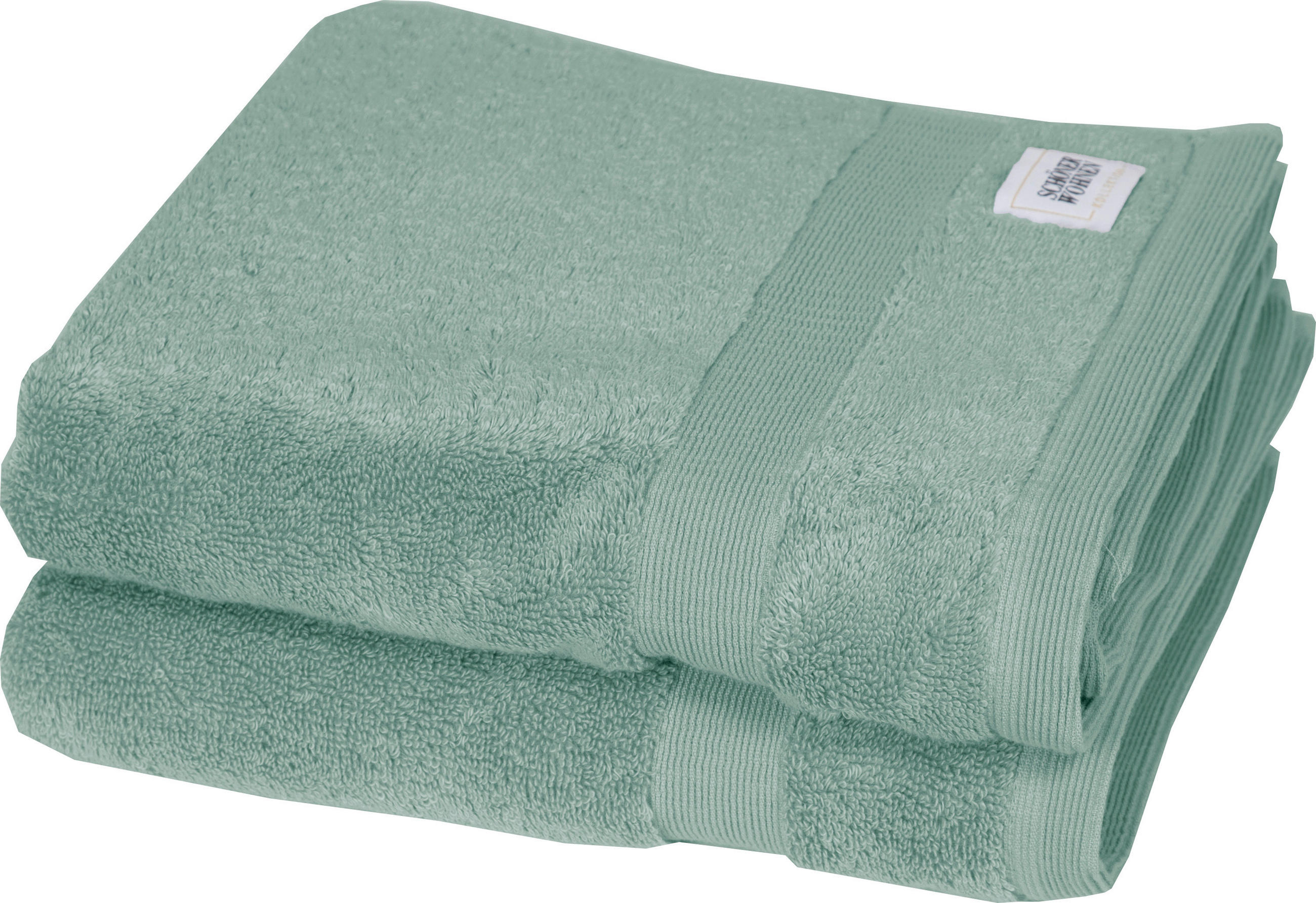 HANDTUCH 50/100 cm SW-Cuddly Mintgrün 2-teilig  - Mintgrün, Basics, Textil (50/100cm) - Schöner Wohnen