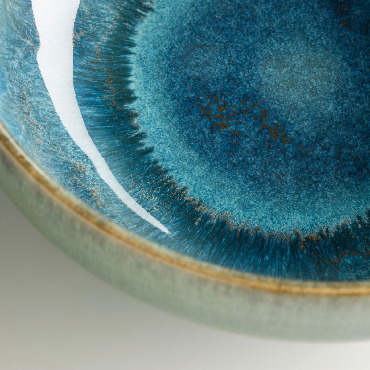 SNACKSCHALENSET TIEFER SEE   - Blau/Grün, Basics, Keramik (12,3/4,7cm) - Gipfelstück