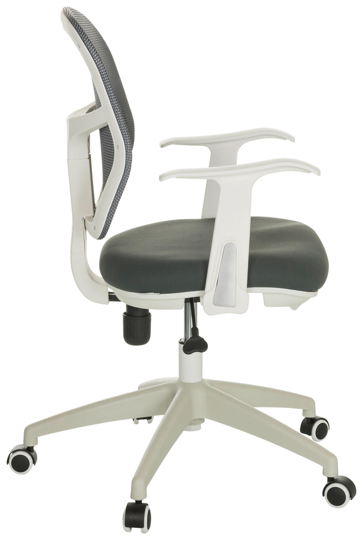 DREHSTUHL Grau  - Weiß/Grau, Basics, Kunststoff/Textil (68/90-97/68cm) - MID.YOU