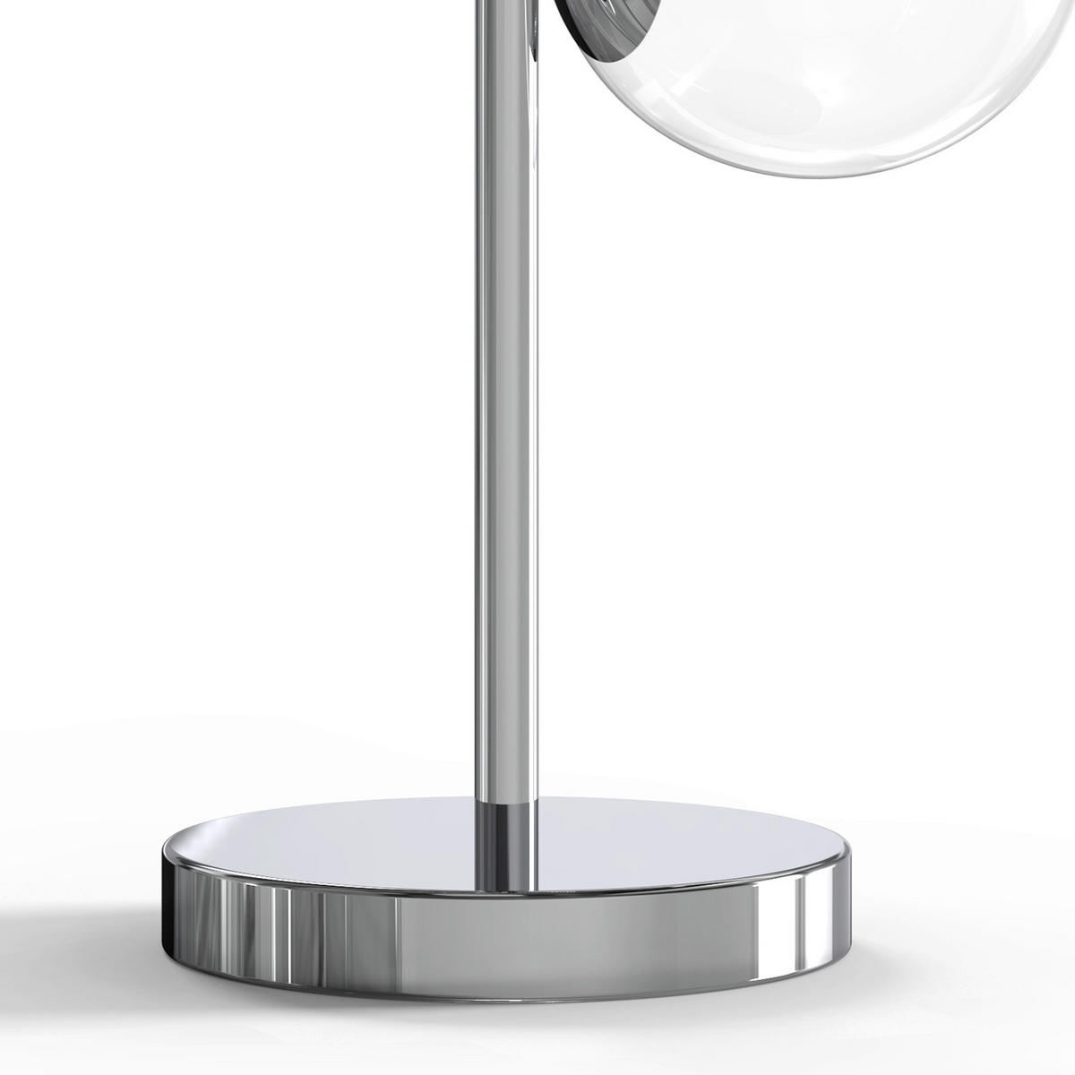 TISCHLEUCHTE 13/40 cm   - Chromfarben/Schwarz, Design, Glas/Kunststoff (13/40cm)