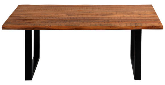 COUCHTISCH Akazie Hartholz 118/70/45 cm Schwarz, Akaziefarben  - Schwarz/Akaziefarben, Natur, Holz/Metall (118/70/45cm) - Landscape