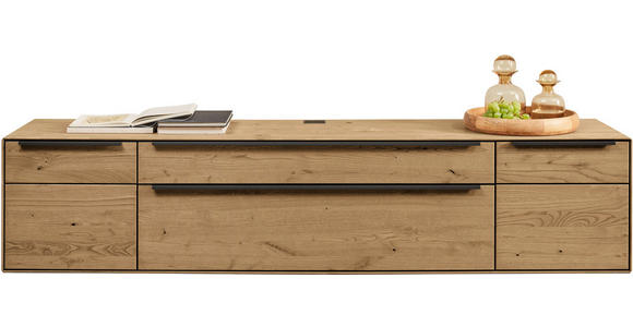 LOWBOARD Kastanienfarben  212/47,1/47,1 cm  - Kastanienfarben/Anthrazit, Natur, Holz/Metall (212/47,1/47,1cm) - Valnatura