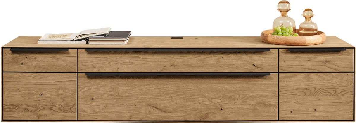 LOWBOARD Kastanienfarben  212/47,1/47,1 cm  - Kastanienfarben/Anthrazit, Natur, Holz/Metall (212/47,1/47,1cm) - Valnatura