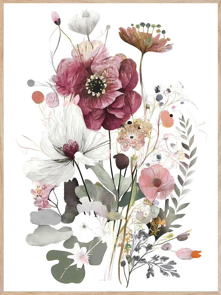 Levně Monee OBRAZ NA PLÁTNĚ, květiny, 50/70 cm