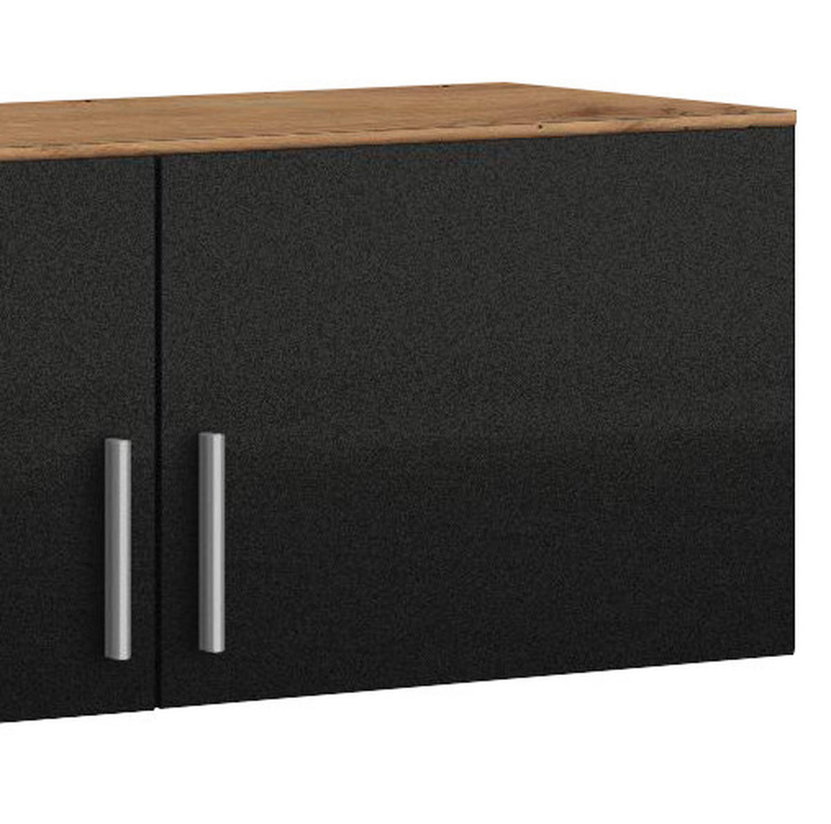 AUFSATZSCHRANK 91/39/54 cm   - Dunkelgrau/Silberfarben, Design, Holzwerkstoff/Kunststoff (91/39/54cm) - Carryhome