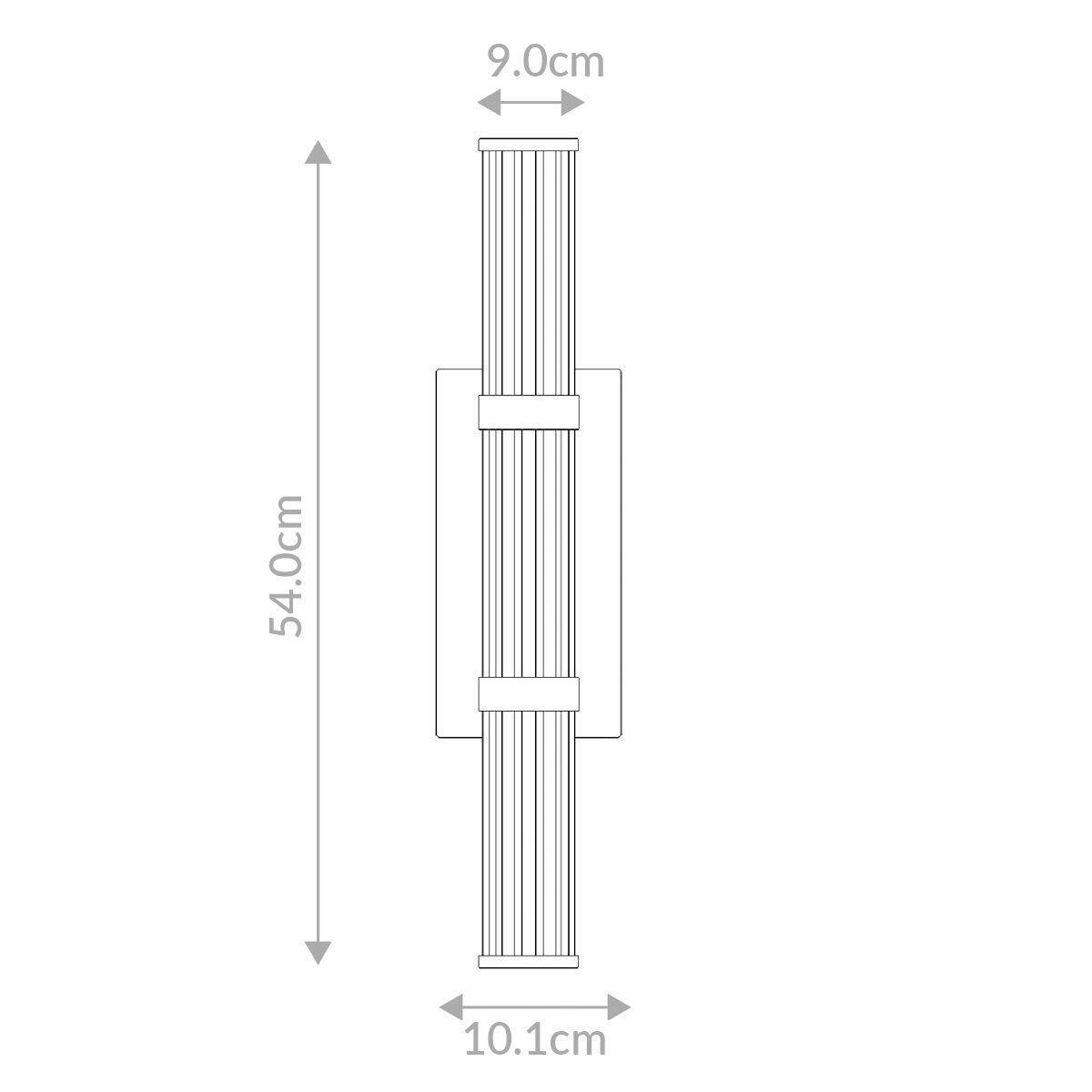 LED-WANDLEUCHTE - Goldfarben, Basics, Glas/Metall (10,1/54/10,1cm) - Elstead Lighting