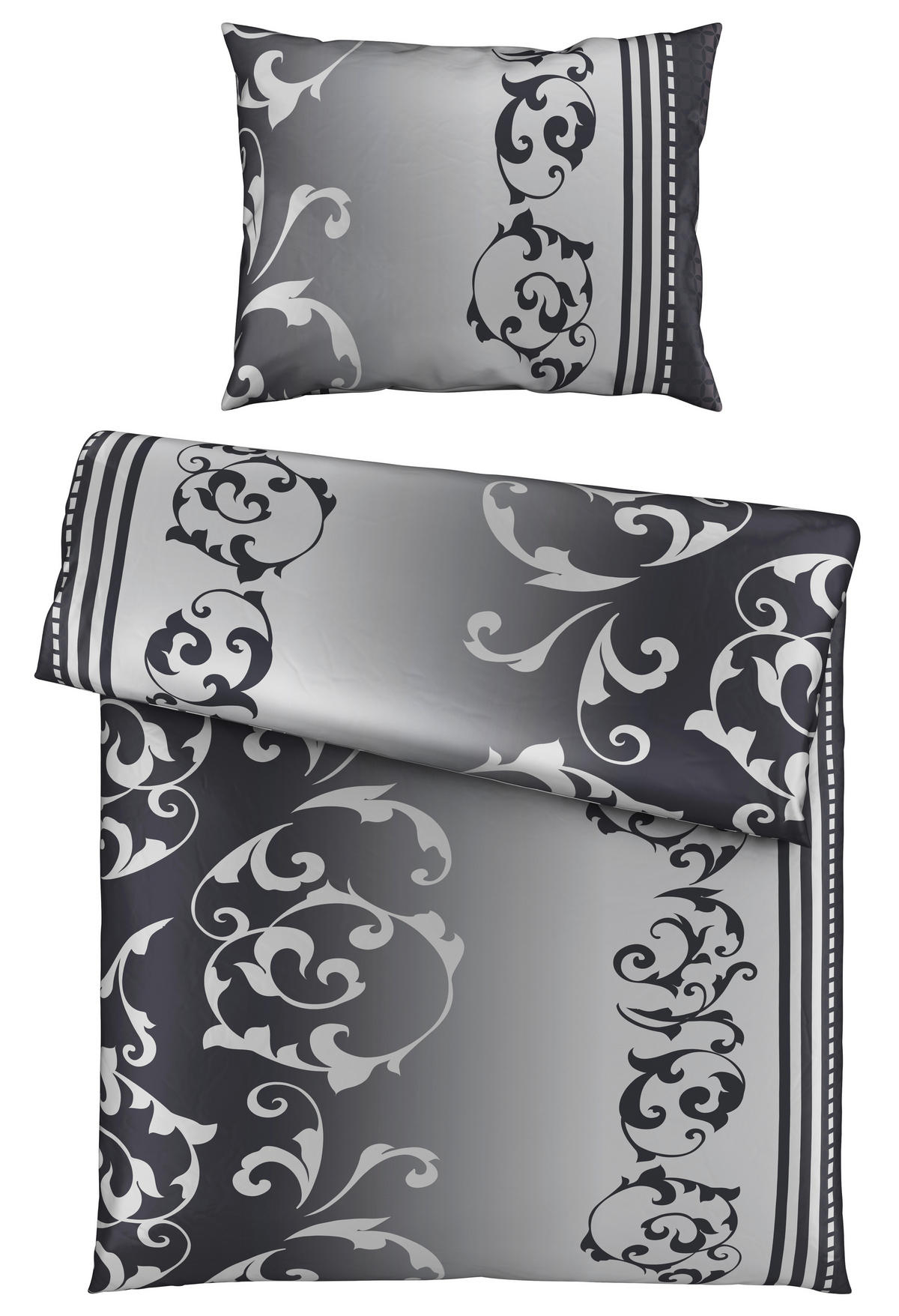 POSTEĽNÁ BIELIZEŇ, mikrovlákno, sivá, 140/200 cm - sivá, Konventionell, textil (140/200cm) - Boxxx