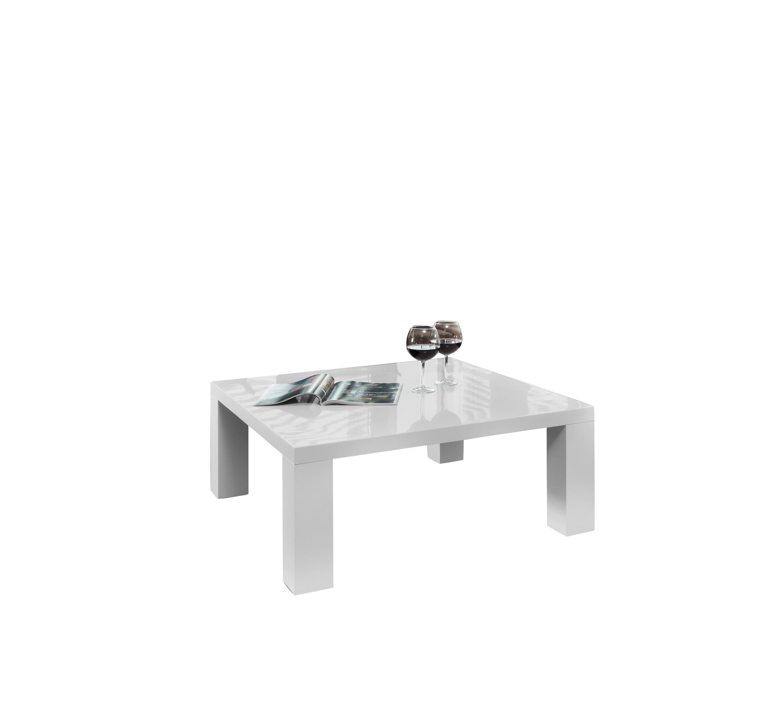 COUCHTISCH 90/90/40 cm rechteckig Weiß  - Weiß, Design, Holzwerkstoff (90/90/40cm) - Livetastic