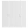 DREHTÜRENSCHRANK 201/223/60 cm 4-türig Weiß  - Weiß, Design, Holzwerkstoff/Kunststoff (201/223/60cm) - Novel